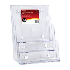 Brochure Holder, A4 Portrait, 3 Pocket 3-Tier
