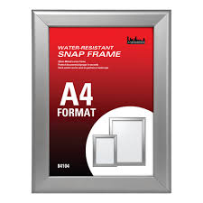 Wide Snap Frame, Silver, A4 Portrait / Landscape