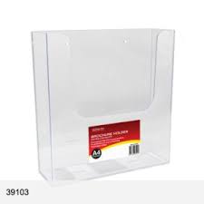 Brochure Holder, A4 Portrait, Wall Mounting