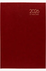 Collins Windsor 2026 A53 Diary Week to View - Red